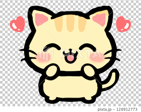 可愛貓咪塗鴉風格插畫素材3 可愛貓咪塗鴉風格插畫素材3 128912773