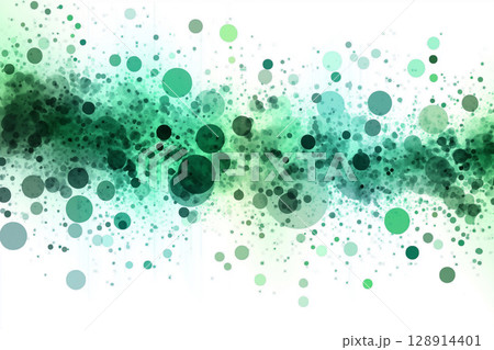 Halftone pastel green spots create a minimalistic design on a white background Halftone pastel green spots create a minimalistic design on a white background 128914401