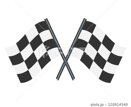 Rectangular black and white squares checkerboard pattern racing flag icon Rectangular black and white squares checkerboard pattern racing flag icon 128914540