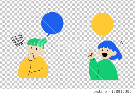 Thinking & Talking Kids Speech Bubbles 128915396
