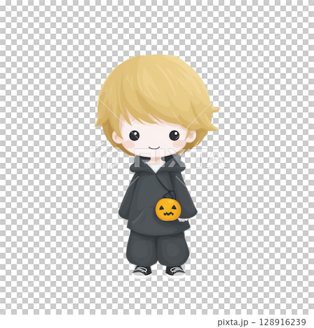 ハロウィンの仮装をした男の子 128916239