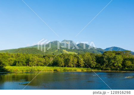 いもり池と妙高山(夏) いもり池と妙高山(夏) 128916298
