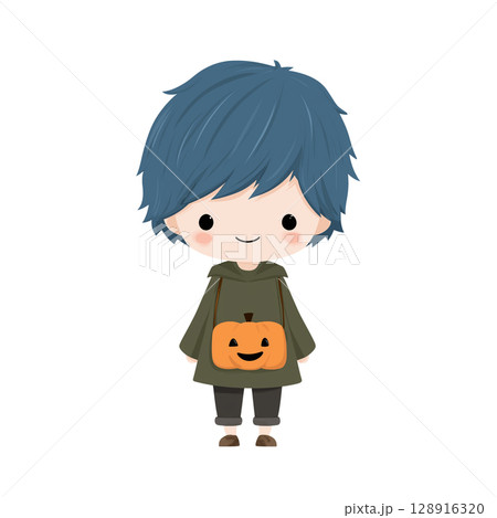 ハロウィンの仮装をした男の子 128916320