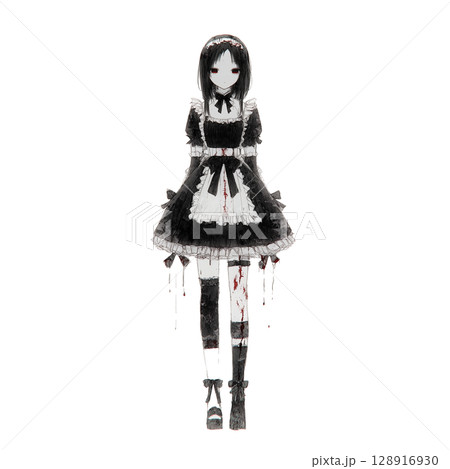ハロウィンの仮装をした女の子 128916930
