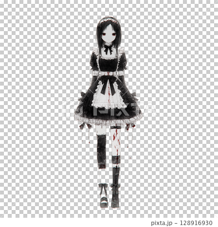 ハロウィンの仮装をした女の子 128916930