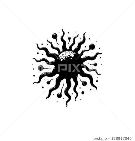 Dark Symbolic Artwork: A Striking Depiction of Existential Dread and Cosmic Horror 128917040