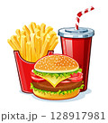 ハンバーガーセット 128917981