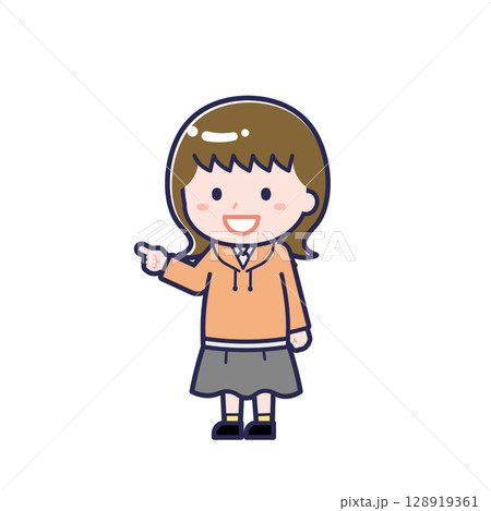 私服の10代/ななめ/女性 16 私服の10代/ななめ/女性 16 128919361