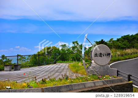 中部地方・伊豆半島・出逢い岬・整備された園内と、爽快な富士山の眺め・静岡県沼津市戸田(3) 128919654