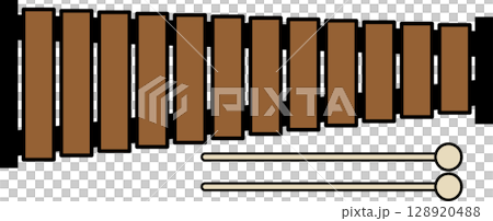 Tabletop xylophone - only the basic notes 128920488