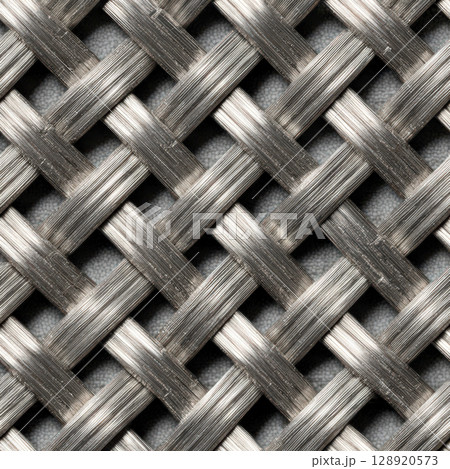 シームレスな金網の背景素材 シームレスな金網の背景素材 128920573