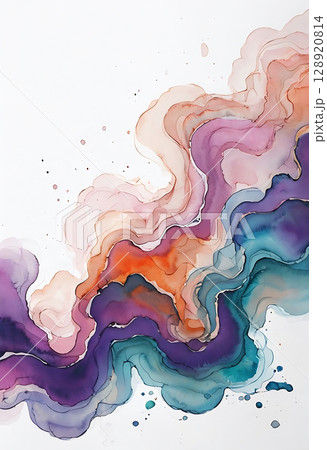 Translucent Ink Drifts in Soft Harmony 128920814