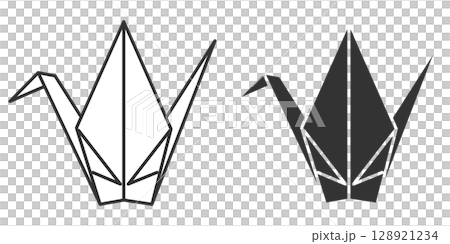 一千隻紙鶴的單色圖標 一千隻紙鶴的單色圖標 128921234