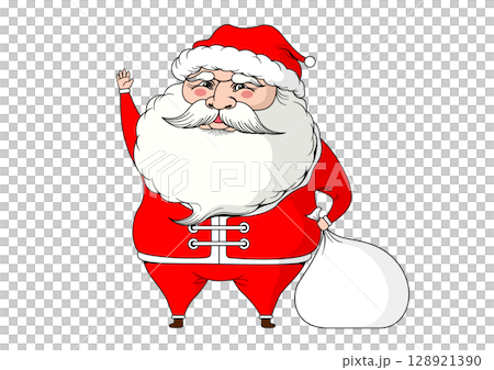 可用於聖誕傳單和小冊子的聖誕老人插圖 128921390