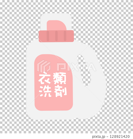 Liquid laundry detergent (clothing detergent) illustration 128921420