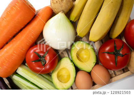 Fresh organic vegetables for cooking salad. diet and healthy food. Fresh organic vegetables for cooking salad. diet and healthy food. 128921503