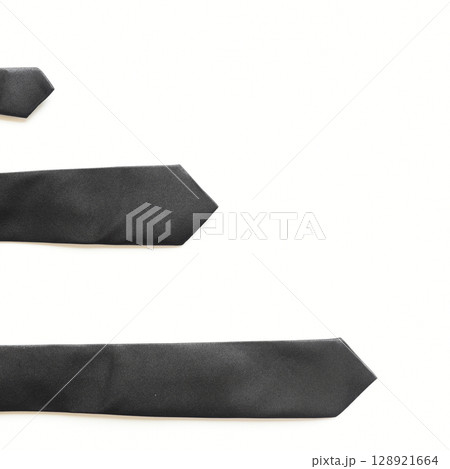 black necktie isolated on white background, father day concept and business style black necktie isolated on white background, father day concept and business style 128921664