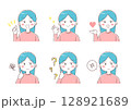 ポーズをとるかわいい女の子の素材 128921689