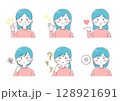 ポーズをとるかわいい女の子たちの素材 128921691