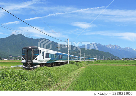大糸線　E257系臨時特急アルプス回送　2025年7月19日 128921906