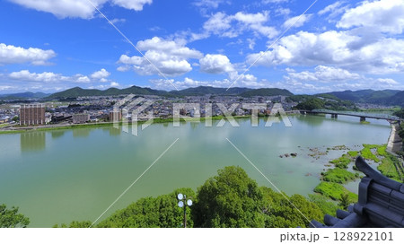 犬山城からの犬山橋方向1 128922101