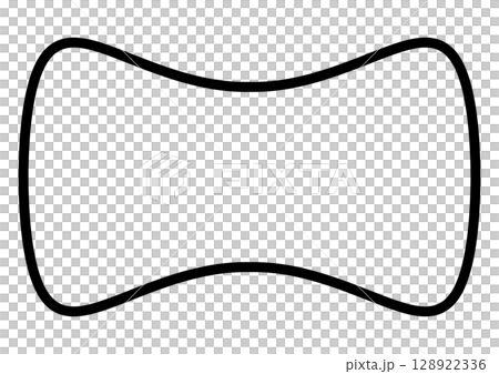 A simple horizontal decorative frame with a black curved edge 128922336