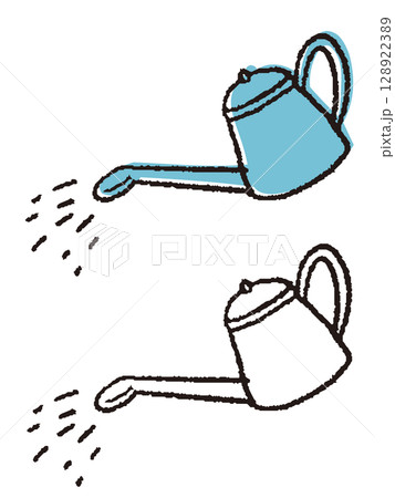 手描きの水やりジョウロ 128922389