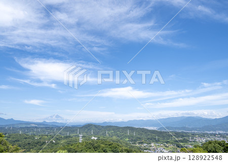 夏の富士山 平塚 湘南平からの眺め 7月 128922548