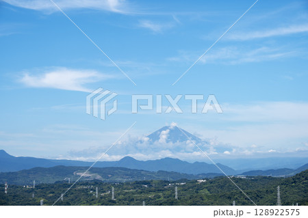 夏の富士山 平塚 湘南平からの眺め 7月 夏の富士山 平塚 湘南平からの眺め 7月 128922575