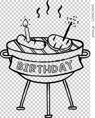 Australian Birthday BBQ Griller outline 128923045