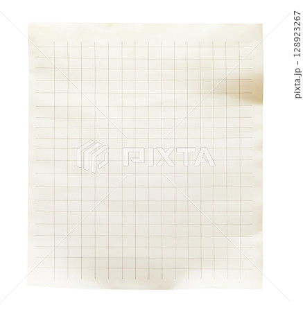 Blank Checkered Paper Sheet Blank Checkered Paper Sheet 128923267
