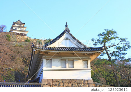 香川県丸亀市、丸亀城の風景 香川県丸亀市、丸亀城の風景 128923612
