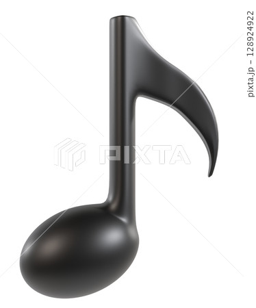 立体的な8分音符のイラスト 128924922