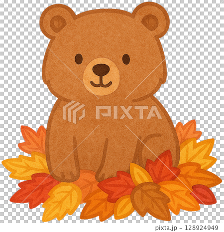 Bear with Leaves Bear with Leaves 128924949