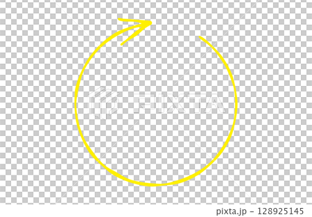 Right rotating arrow icon Yellow (refresh/circulate/recycle) 128925145
