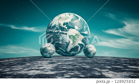 Abstract teal design blurred background 128925832