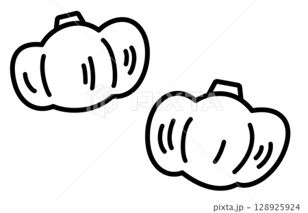 かわいいパンプキン ハロウィン 128925924