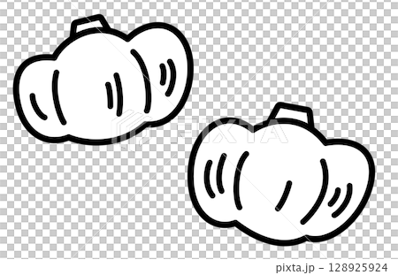 かわいいパンプキン ハロウィン 128925924