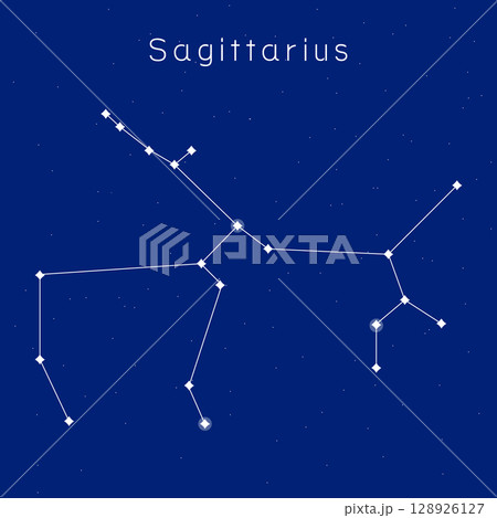 射手座　星座イラスト 128926127