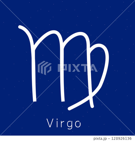 乙女座マーク　星座アイコン 128926136