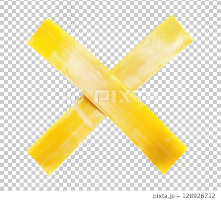 Cross of Tape Pieces 128926712