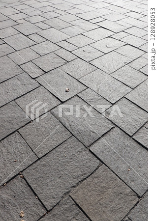 石畳のクローズアップ 128928053