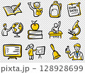 vector icon set on back-to-school theme 128928699