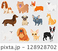 vector icon set of dog breeds 128928702