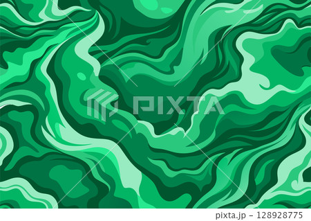 Modern green marble texture. Seamless vector design. 128928775