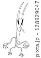 シンプルでかわいい白色の悪魔 128929047