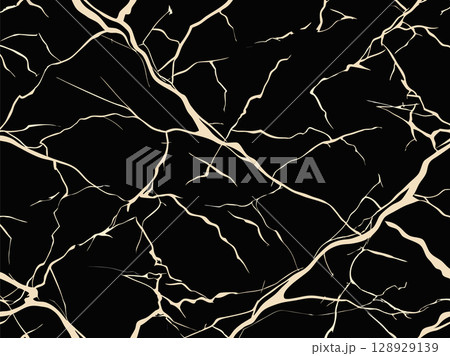 Black and white marble background. Luxury abstract marble pattern. Vector illustration. 128929139