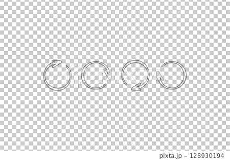 Rotation arrow icon set outline (refresh, cycle, reload) Rotation arrow icon set outline (refresh, cycle, reload) 128930194