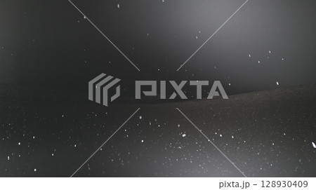 camera gazes upward, capturing ethereal beauty of night sky. Dazzling star scattered across dark void, creating serene and awe inspiring vista 128930409