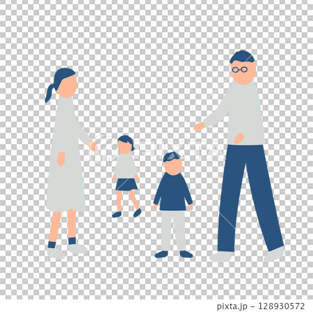 秋を過ごす家族のイラスト 秋を過ごす家族のイラスト 128930572
